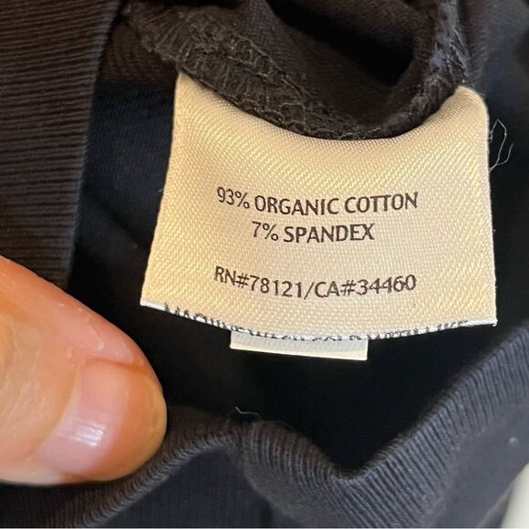 Eileen Fisher Organic Cotton Twill Slim Ankle Pants in Black size 4 - Picture 6 of 10